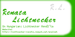 renata lichtnecker business card